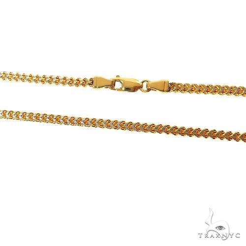 14k Two-Tone Semi-Solid Franco Link Chain 3.5mm 22 Inches 69941 - Image 3