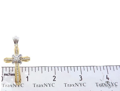 14k Two Tone Designer DX Cross, photo 6 of 7