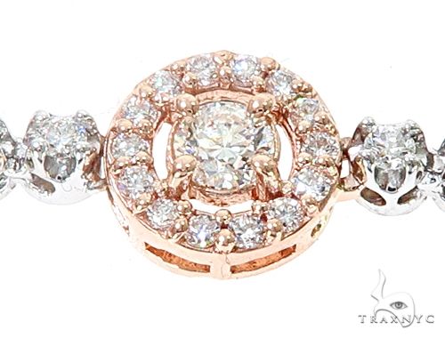 14k Two Tone Rose and White Gold Diamond Chain 64967 - Image 8