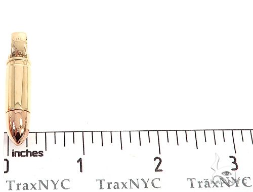 14k Two Tone Yellow and Rose Gold Bullet Pendant, photo 6 of 7