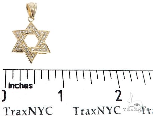 14k Gold Diamond Star of David Pendant, photo 6 of 7