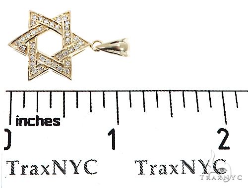14k Gold Diamond Star of David Pendant, photo 7 of 7