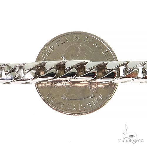 14k White Gold Solid Franco Bracelet 8.5 Inches 5.5mm, photo 4 of 5