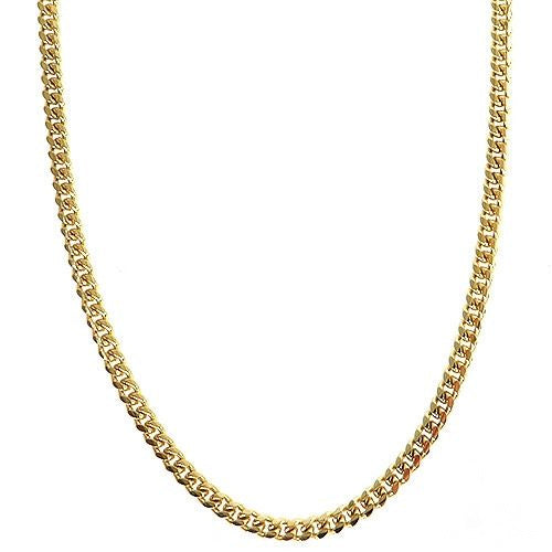 14k Solid Yellow Gold Thin Miami Cuban 2.6 mm 24 inches 69983