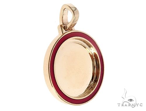14k Yellow Gold 20mm Customizable Photo Pendant 65044 - Image 2
