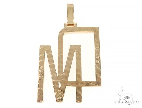 14k Yellow Gold Custom Made DM Pendant 65420 - Image 3