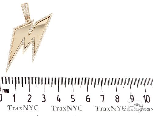 14k Yellow Gold Custom Made 'M' Pendant, photo 6 of 7