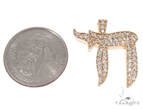 14k Yellow Gold Diamond Pendant 64646 - Image 5