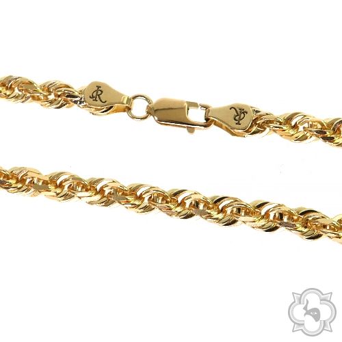 14K Gold rope chain, 4.5 mm, photo 3 of 4