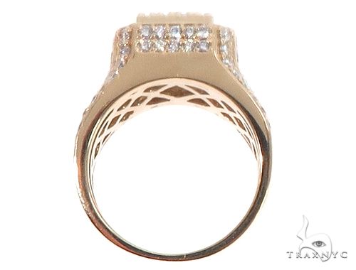 14k Yellow Gold Men's Diamond Ring, photo 7 of 8