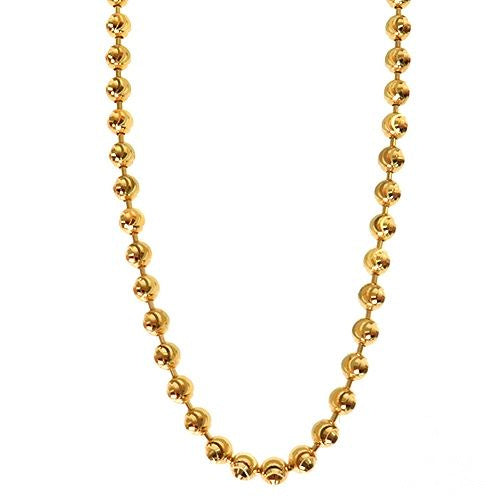 14K Solid Yellow Gold Diamond Cut Moon Cut Chain 3mm 70181