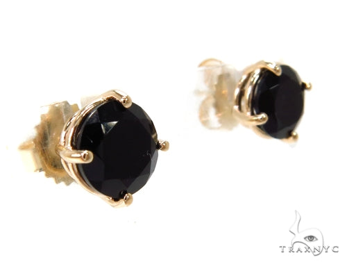 14k Yellow Gold Onyx Necklace & Earrings Set 40029 - Image 13