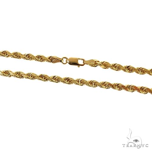 14K Gold rope chain, 4 mm, photo 3 of 5