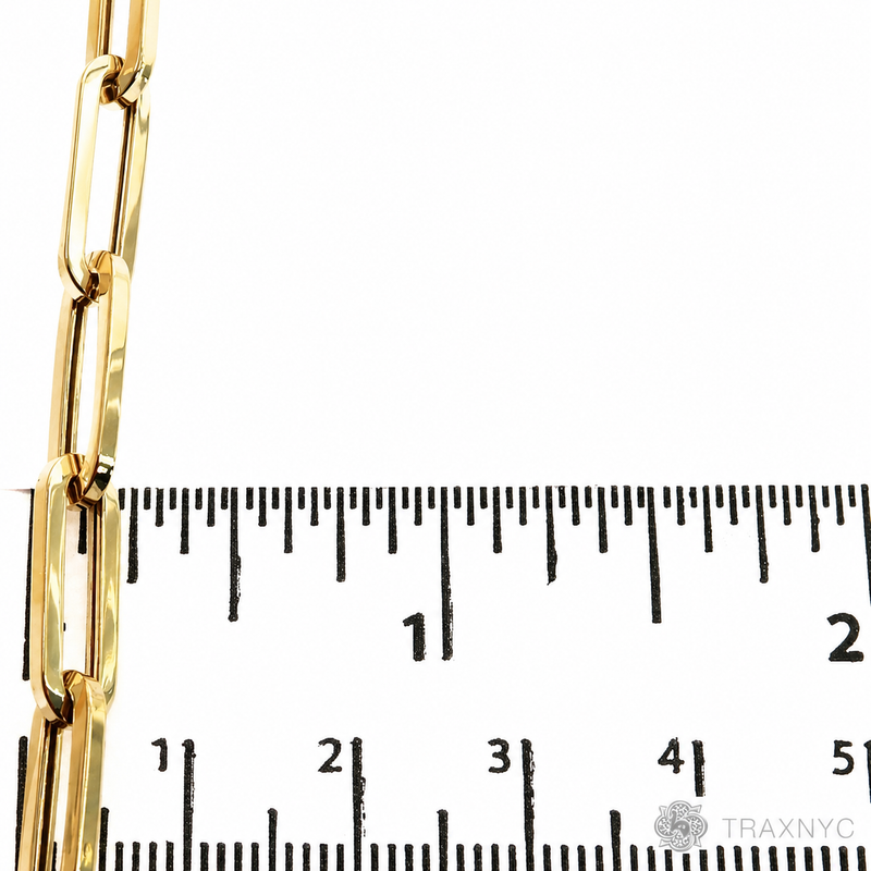 14k Yellow Gold Solid Paper Clip Link Chain 4.8mm 22 inches, photo 4 of 4