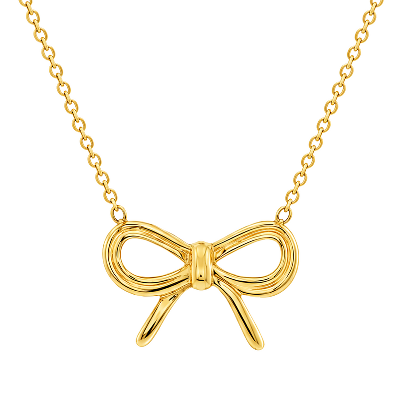 14k Gold Ribbon Necklace