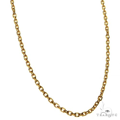 ハン14k（mix） 14k Yellow Gold Shiny Round Wheat Chain 1.5mm 22 Inches 38193 |