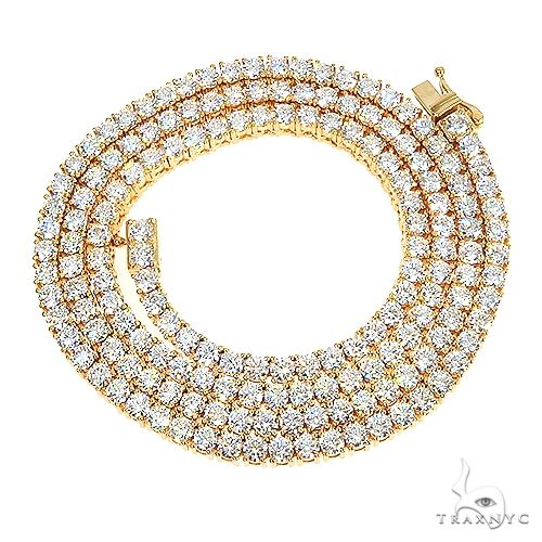 14K Gold tennis chain, 4 mm, photo 3 of 5