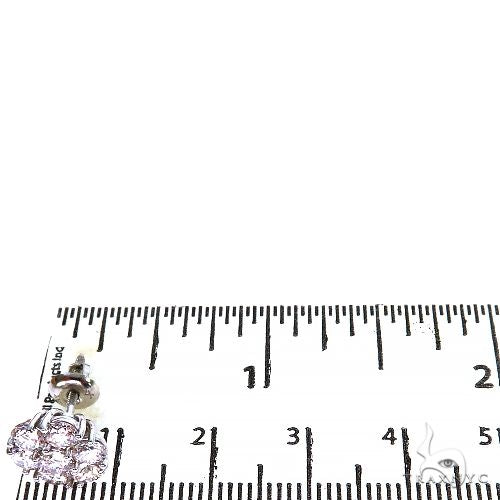 14K Gold 15 Pt Flower Lab-Grown Diamond Earrings, photo 4 of 4