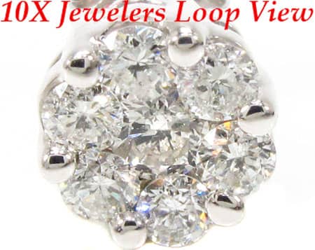 14K White Gold Single Stud, photo 2 of 6