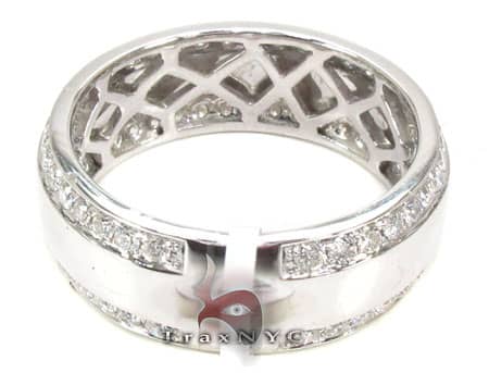 14k White Gold Diamond Ring Wedding Band, photo 7 of 8