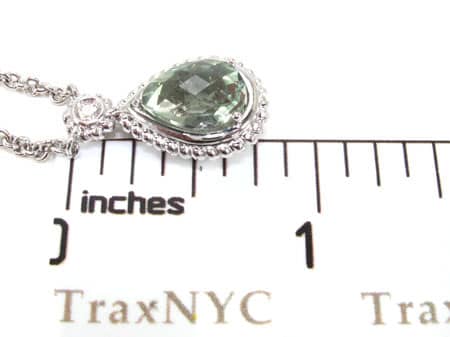 Green Quartz Diamond Necklace 18901 - Image 7