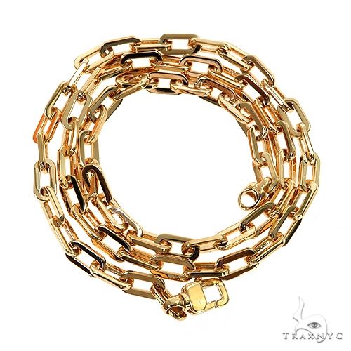18K Solid Gold Anchor Cable Link Chain 19 Inches 5mm, photo 3 of 7