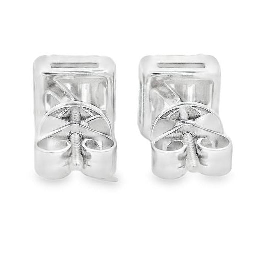 18K Gold Baguette Diamond Earrings, photo 4 of 6