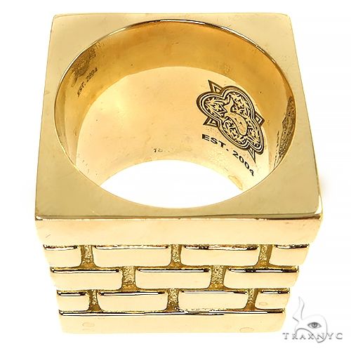 18K Gold Brick City Ring, photo 3 of 6