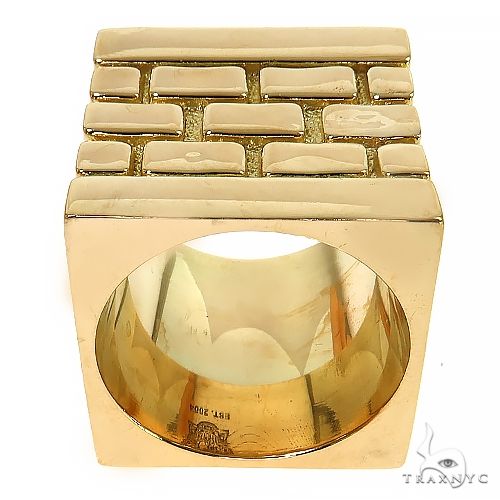 18K Gold Brick City Ring, photo 4 of 6