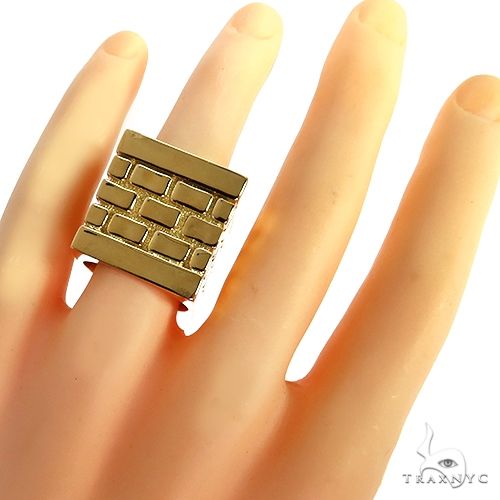 18K Gold Brick City Ring, photo 6 of 6