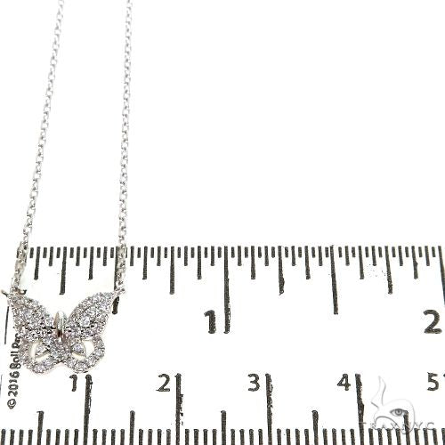18K Gold Butterfly Baguette Diamond Necklace, photo 5 of 5