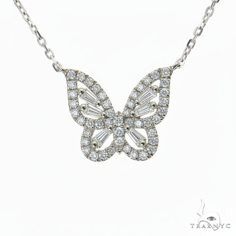 18K Gold Baguette Diamond Necklace 68514 - Image 1
