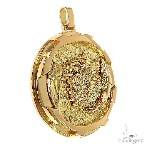 18K Gold Custom Made Creation Relief Pendant 67973 - Image 2