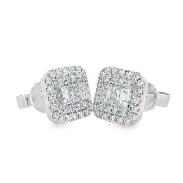 18K Gold Diamond Earrings, photo 4 of 9