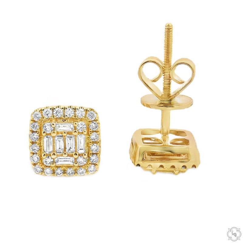 18K Gold Diamond Earrings, photo 7 of 16