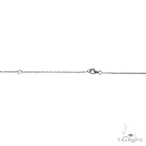 18K Gold Round Diamond Necklace With Adjustable Chain 67033 - Image 6