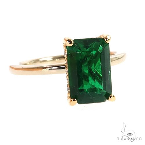 18K Gold Emerald Ring 69067 - Image 2