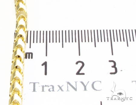 18k Yellow Gold Solid Franco Link Chain 30 Inches 4mm 41176 - Image 5