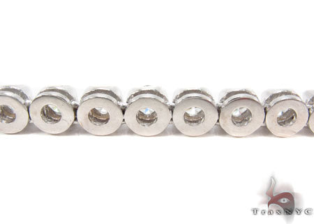 18K Gold Prong Diamond Chain 26 Inches 5mm 31731 - Image 5