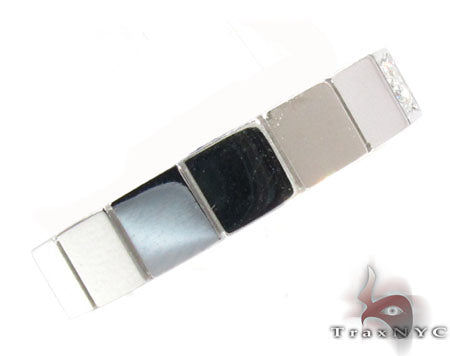 14K White Gold Prong Diamond Mens Ring, photo 4 of 5