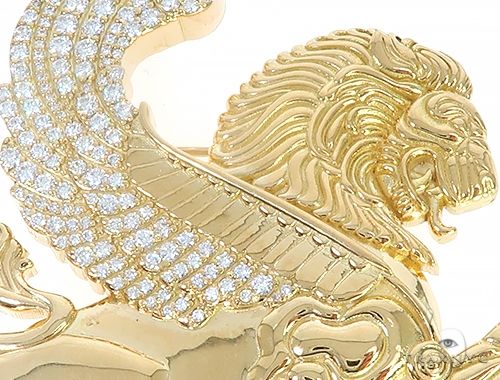 18K Yellow Gold Custom Brooch, photo 4 of 11
