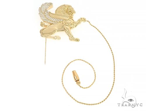 18K Yellow Gold Custom Brooch, photo 7 of 11