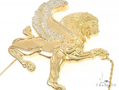 18K Yellow Gold Custom Brooch, photo 8 of 11