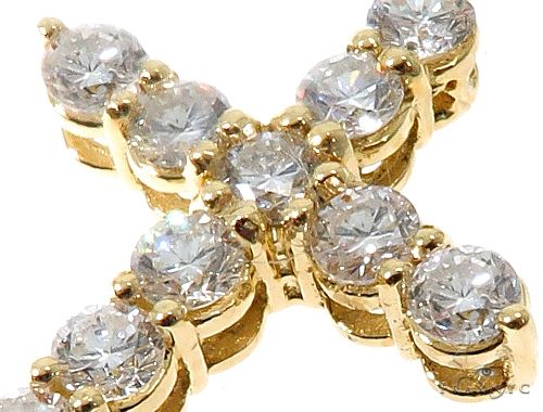 18K Yellow Gold Diamond Cross, photo 6 of 11
