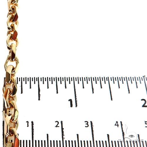 18K Yellow Gold Solid Curved Cable Link Chain 26 Inches 5.7mm 67687 - Image 5