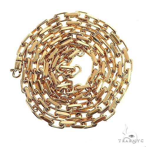18K Yellow Gold Solid Cable Anchor Link Chain 30 Inches 4.6mm 67157 - Image 3