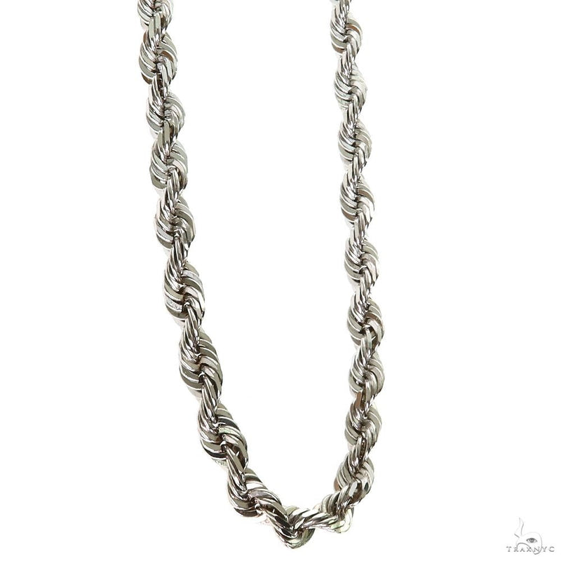 18k White Gold Solid Rope 6mm 22 inches 69749 - Image 2