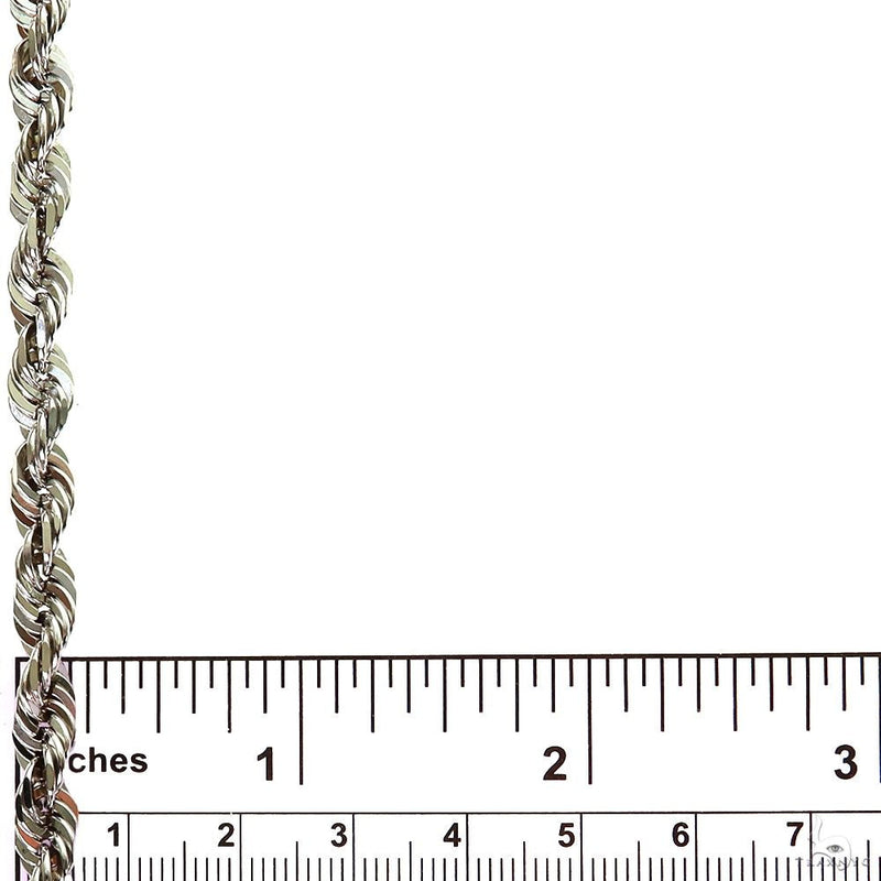 18k White Gold Solid Rope 6mm 22 inches 69749 - Image 6