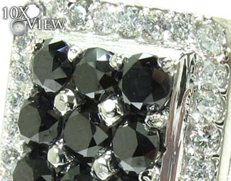 10K White Gold Black and White 5.9 Ctw Diamond Premiere Ring, view 4