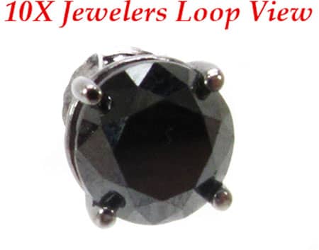 14K Gold Royal Black Diamond Earrings, photo 3 of 5